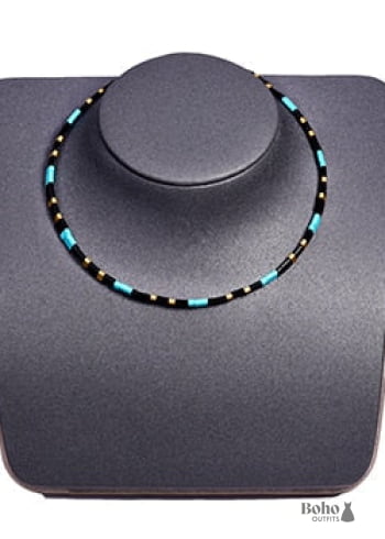 Boho Necklace, Tila Bead Choker, Color of Life